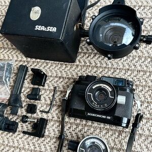 Lot of Nikonos underwater film camera and lenses